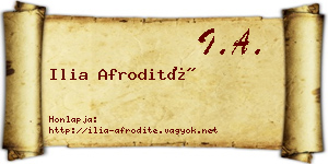 Ilia Afrodité névjegykártya